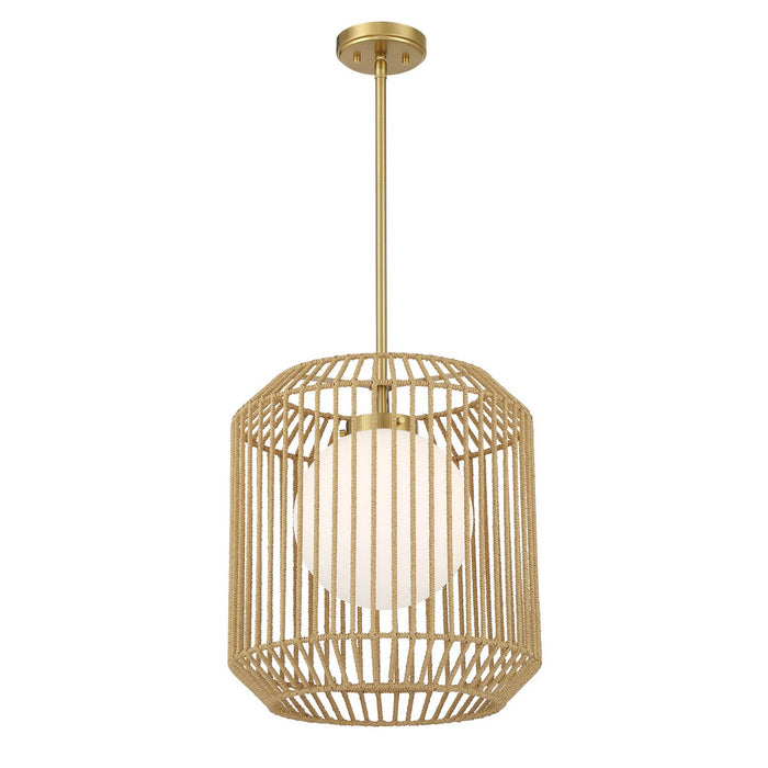 Savoy House 7-2040-1-322 One Light Pendant, Warm Brass