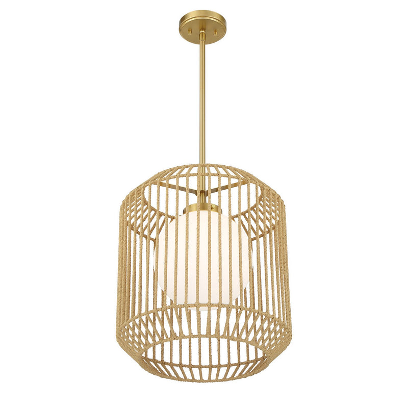 Savoy House 7-2040-1-322 One Light Pendant, Warm Brass