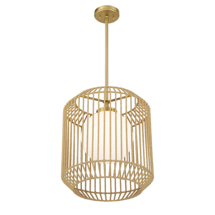 Savoy House 7-2040-1-322 One Light Pendant, Warm Brass
