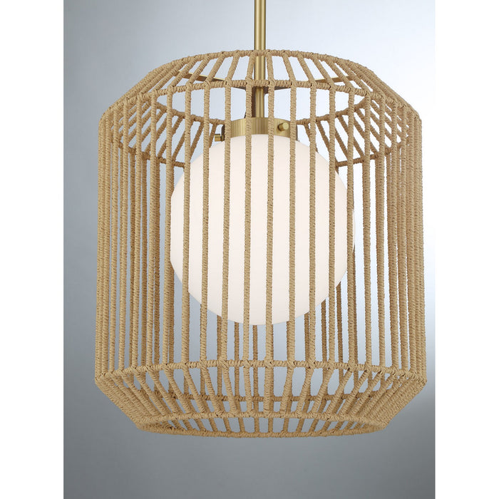 Savoy House 7-2040-1-322 One Light Pendant, Warm Brass