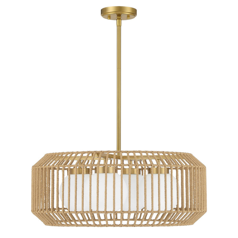 Savoy House 7-2041-4-322 Four Light Pendant, Warm Brass
