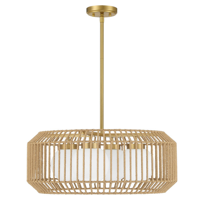 Savoy House 7-2041-4-322 Four Light Pendant, Warm Brass