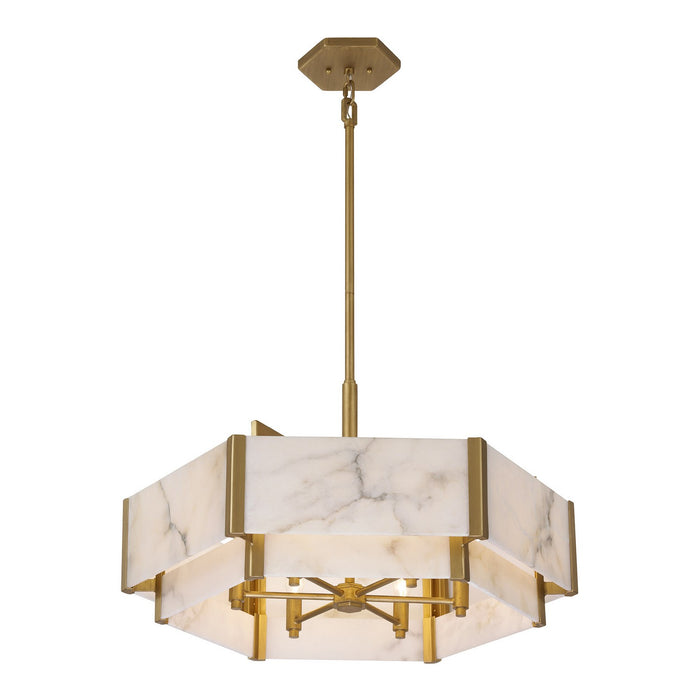 Savoy House 7-2333-6-60 Six Light Pendant, Distressed Gold