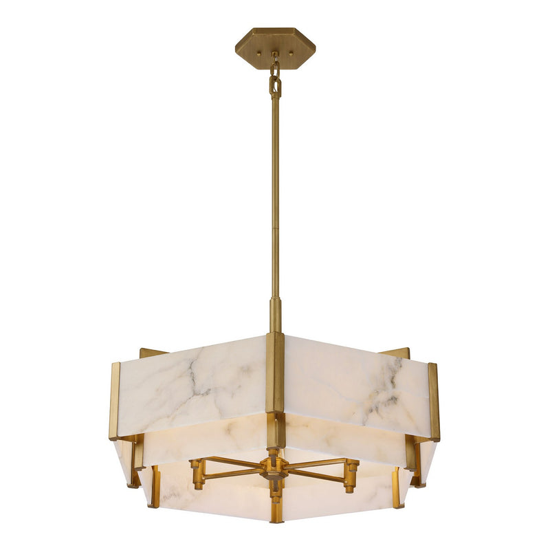 Savoy House 7-2333-6-60 Six Light Pendant, Distressed Gold