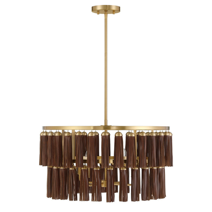 Savoy House 7-2747-4-322 Four Light Pendant, Warm Brass