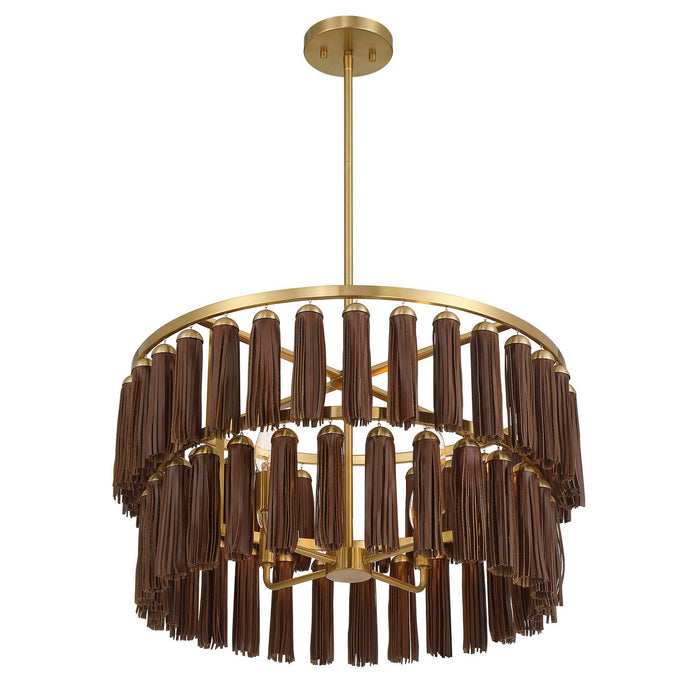 Savoy House 7-2747-4-322 Four Light Pendant, Warm Brass