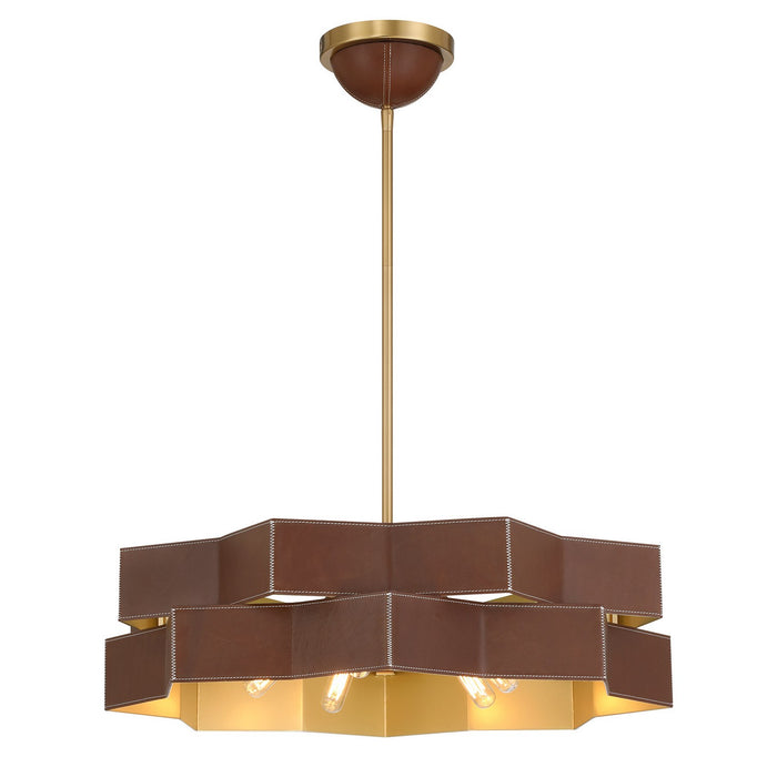 Savoy House 7-2749-5-322 Five Light Pendant, Warm Brass