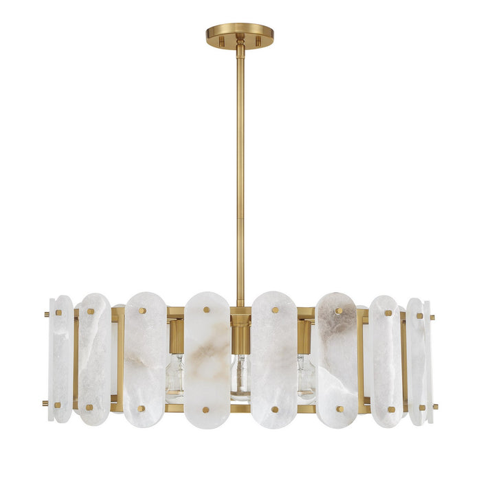 Savoy House 7-2911-5-322 Five Light Pendant, Warm Brass