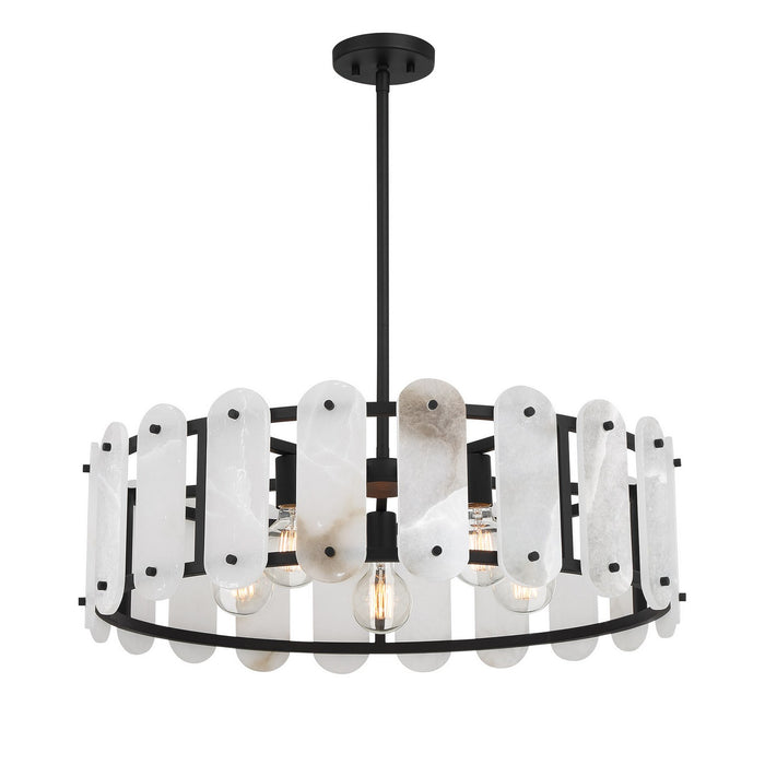 Savoy House 7-2911-5-50 Five Light Pendant, Black Cashmere