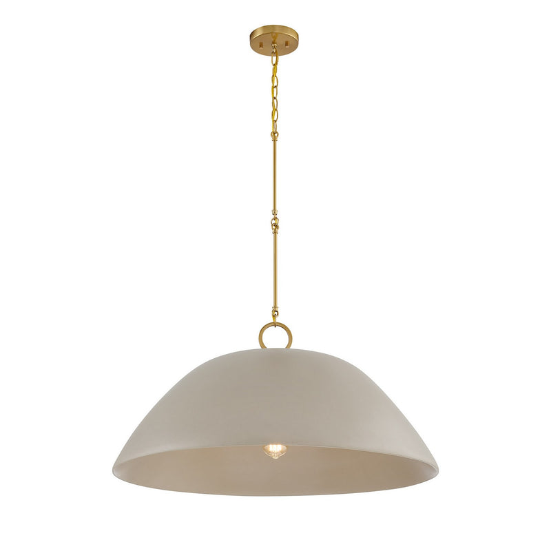 Savoy House 7-2918-1-156 One Light Pendant, Concrete and Brass