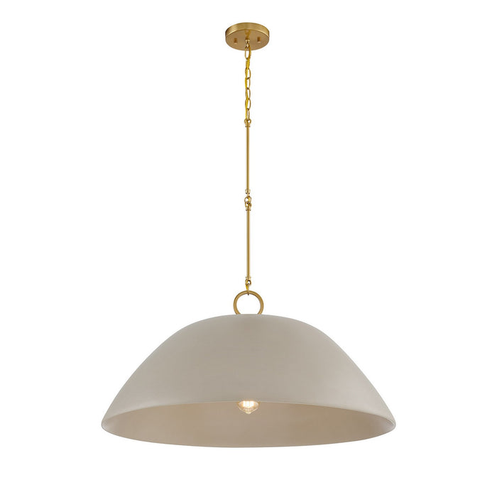 Savoy House 7-2918-1-156 One Light Pendant, Concrete and Brass