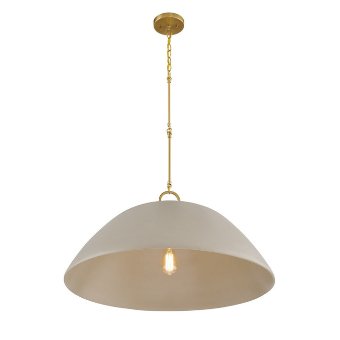 Savoy House 7-2918-1-156 One Light Pendant, Concrete and Brass
