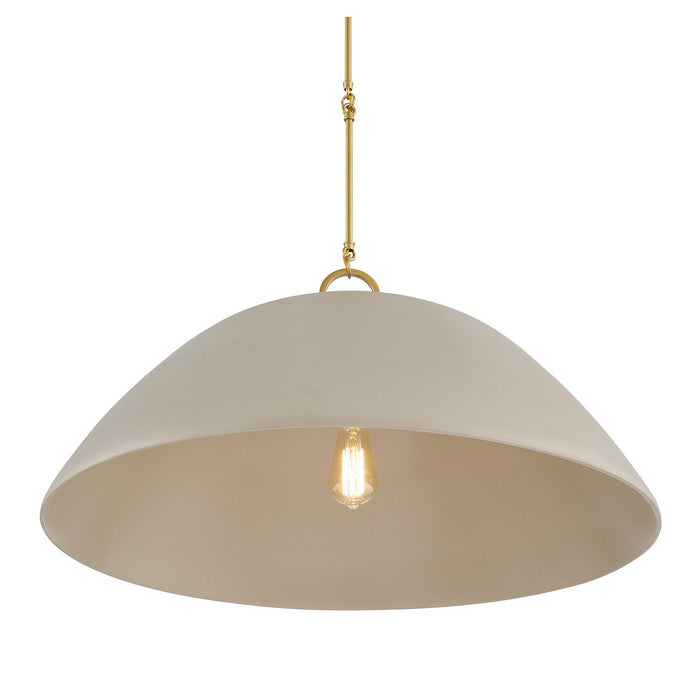 Savoy House 7-2918-1-156 One Light Pendant, Concrete and Brass