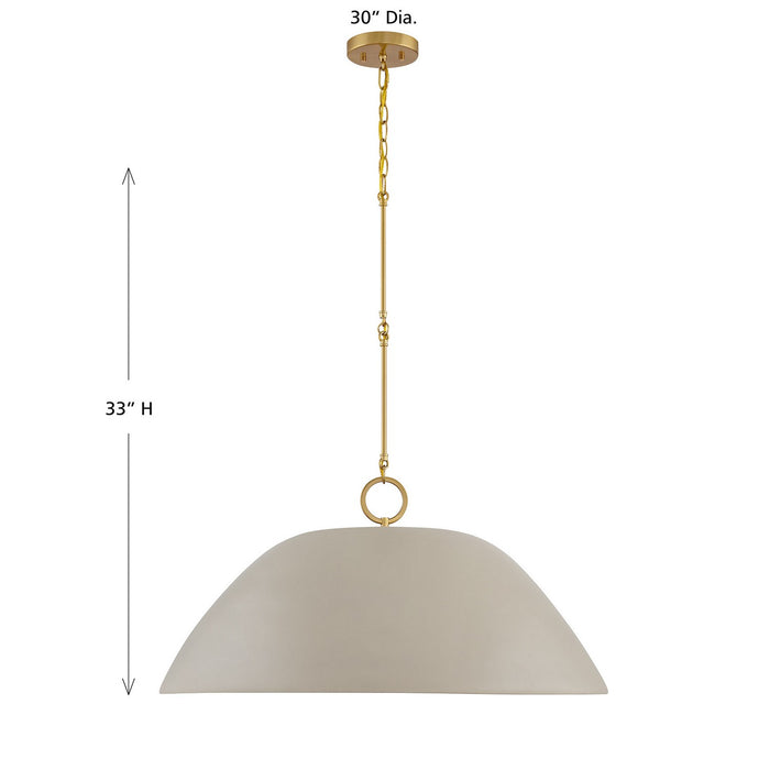 Savoy House 7-2918-1-156 One Light Pendant, Concrete and Brass
