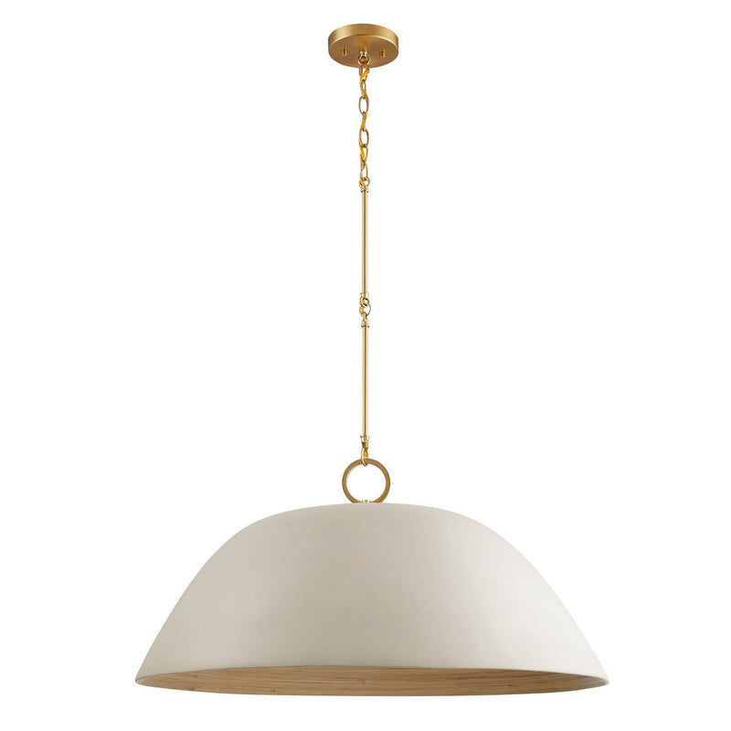 Savoy House 7-2918-1-156 One Light Pendant, Concrete and Brass