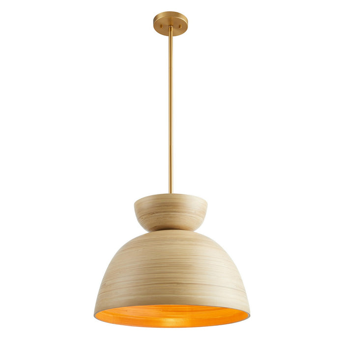 Savoy House 7-2919-1-203 One Light Pendant, Natural Bamboo
