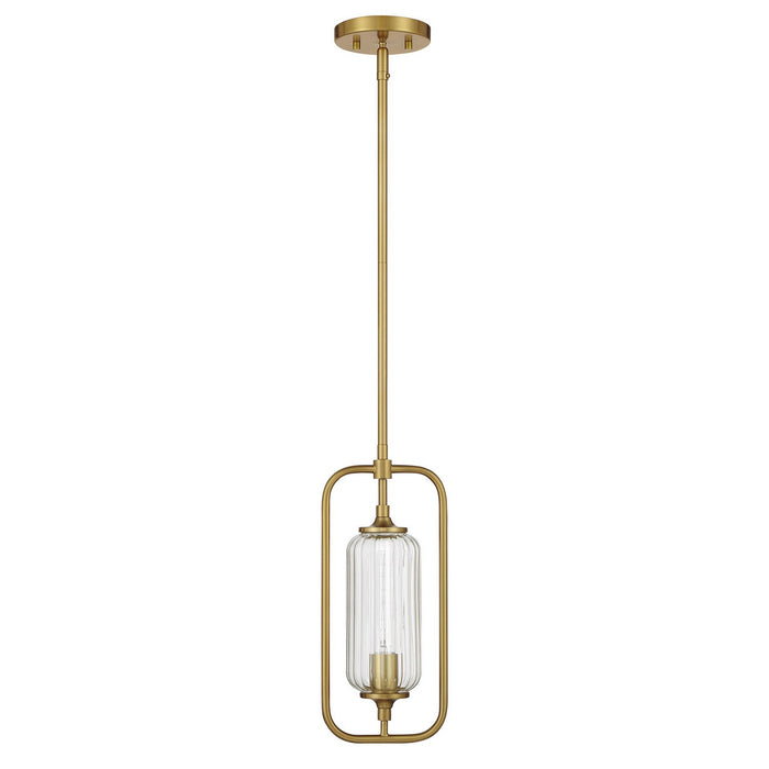 Savoy House 7-3022-1-322 One Light Mini-Pendant, Warm Brass