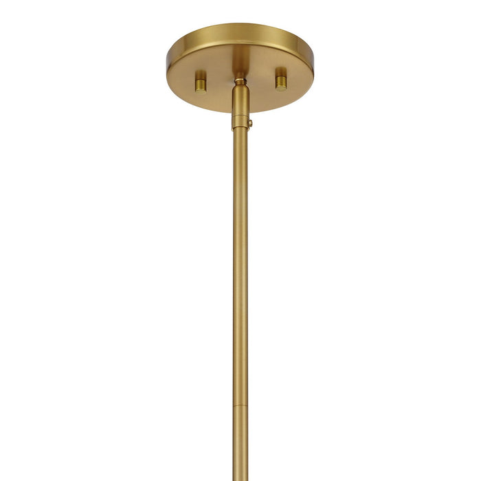 Savoy House 7-3022-1-322 One Light Mini-Pendant, Warm Brass