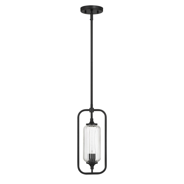 Savoy House 7-3022-1-89 One Light Mini-Pendant, Matte Black