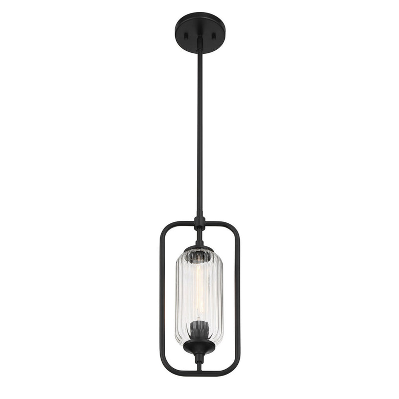 Savoy House 7-3022-1-89 One Light Mini-Pendant, Matte Black