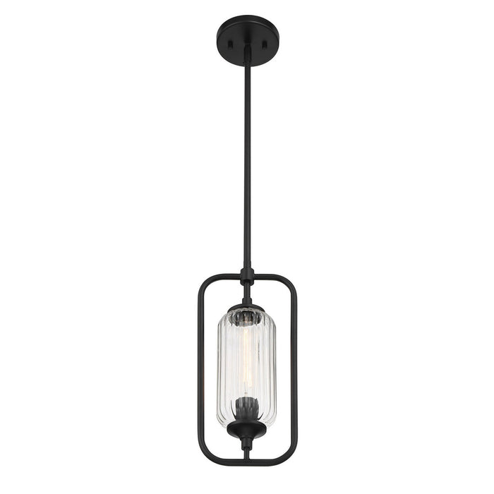 Savoy House 7-3022-1-89 One Light Mini-Pendant, Matte Black