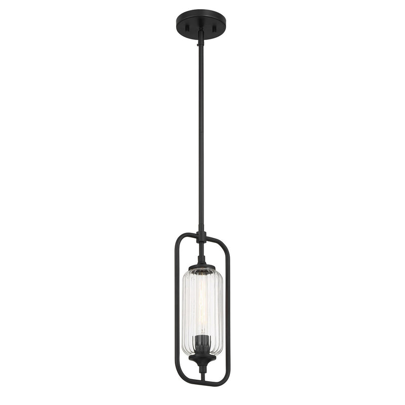 Savoy House 7-3022-1-89 One Light Mini-Pendant, Matte Black