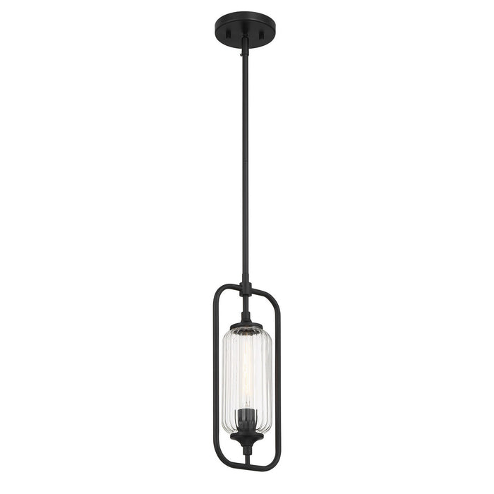 Savoy House 7-3022-1-89 One Light Mini-Pendant, Matte Black