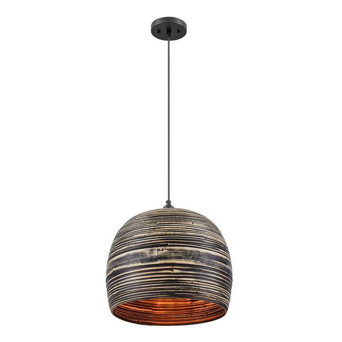 Savoy House 7-3096-1-202 One Light Pendant, Black Bamboo