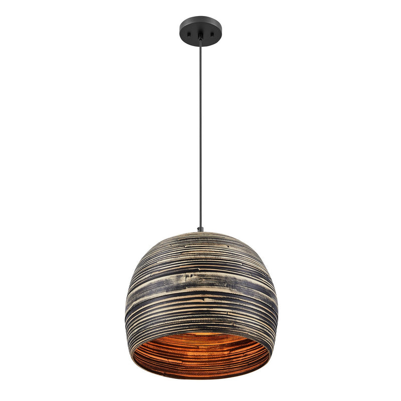 Savoy House 7-3096-1-202 One Light Pendant, Black Bamboo