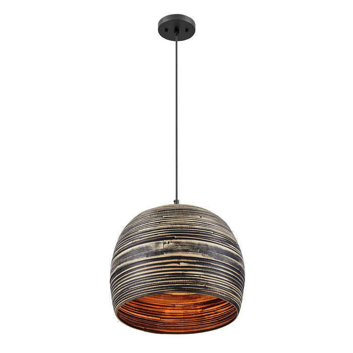 Savoy House 7-3096-1-202 One Light Pendant, Black Bamboo