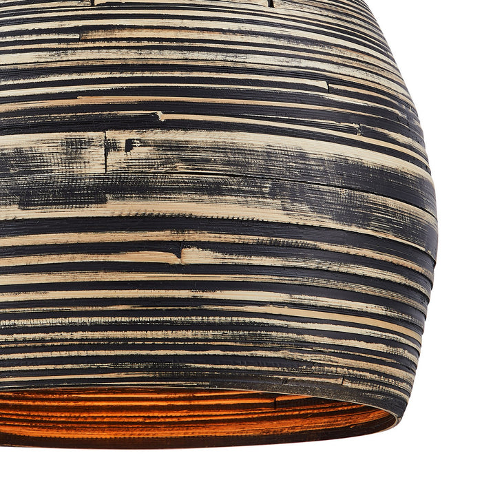 Savoy House 7-3096-1-202 One Light Pendant, Black Bamboo