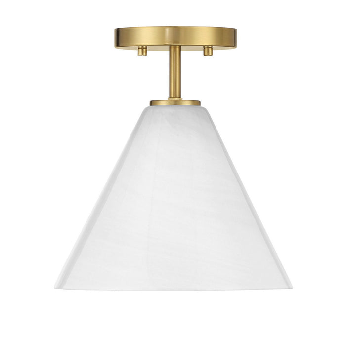 Savoy House 7-4011-1-322 One Light Mini-Pendant, Warm Brass