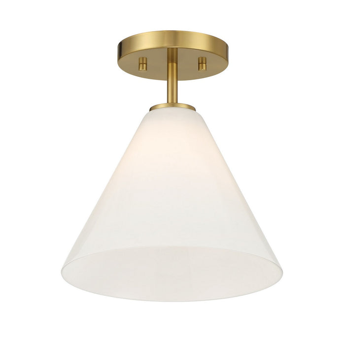 Savoy House 7-4011-1-322 One Light Mini-Pendant, Warm Brass