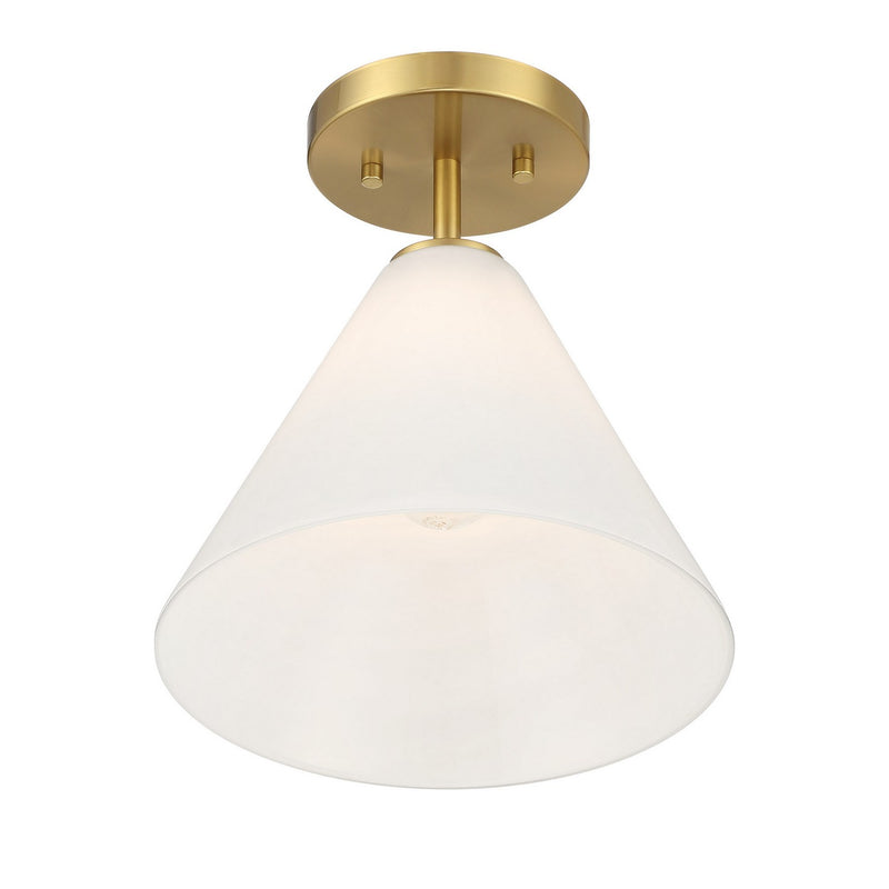 Savoy House 7-4011-1-322 One Light Mini-Pendant, Warm Brass