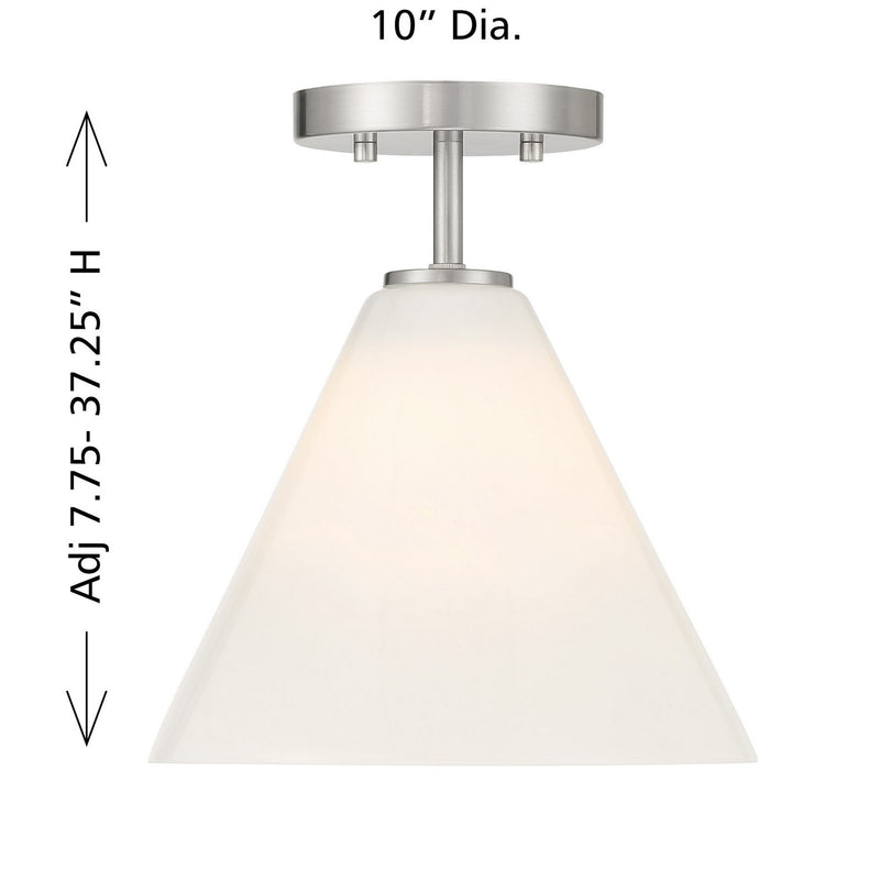 Savoy House 7-4011-1-SN One Light Mini-Pendant, Satin Nickel
