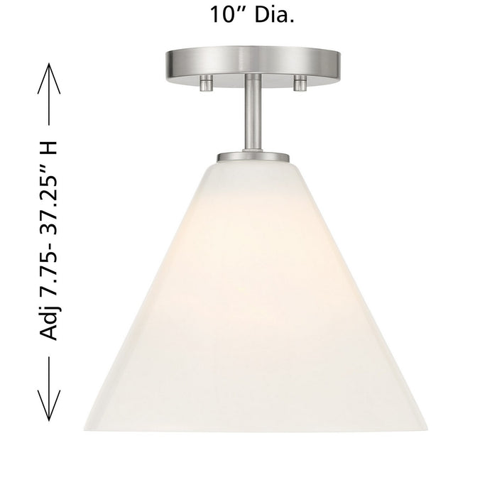 Savoy House 7-4011-1-SN One Light Mini-Pendant, Satin Nickel
