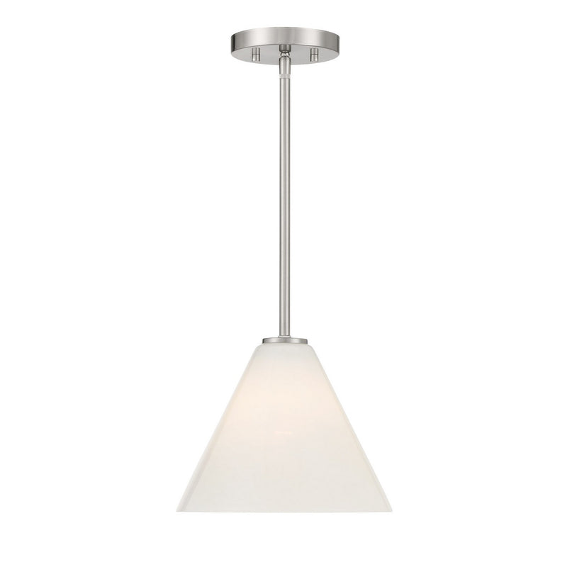 Savoy House 7-4011-1-SN One Light Mini-Pendant, Satin Nickel