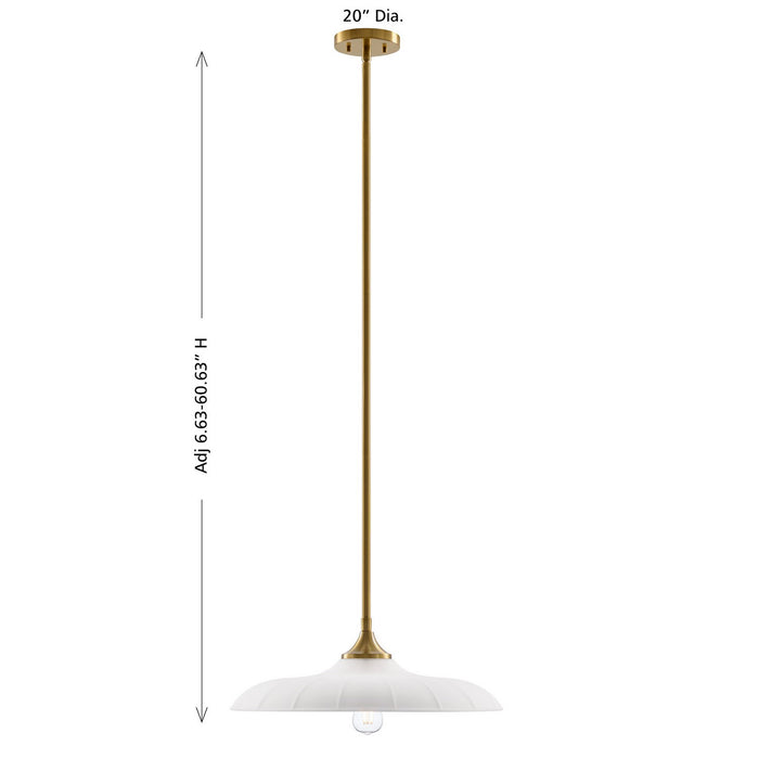 Savoy House 7-4286-1-322 One Light Pendant, Warm Brass