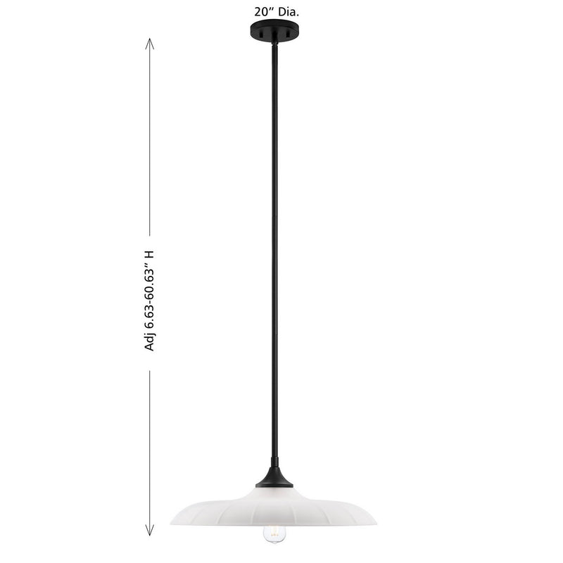 Savoy House 7-4286-1-89 One Light Pendant, Matte Black