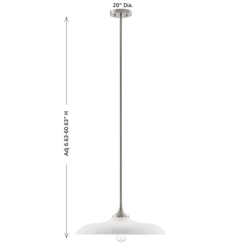 Savoy House 7-4286-1-SN One Light Pendant, Satin Nickel