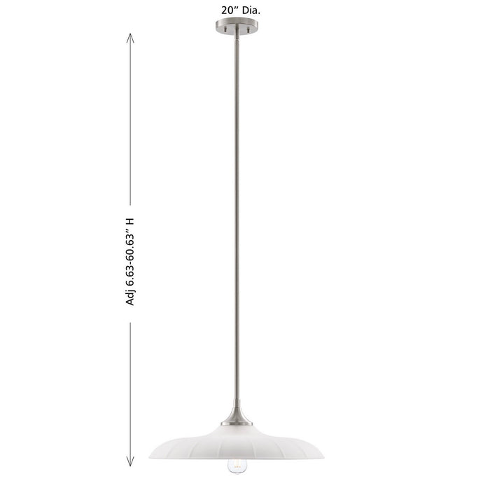 Savoy House 7-4286-1-SN One Light Pendant, Satin Nickel