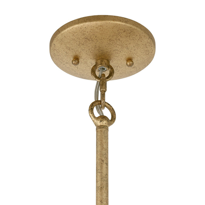 Savoy House 7-4628-6-24 Six Light Pendant, Centura and Burnished Gold
