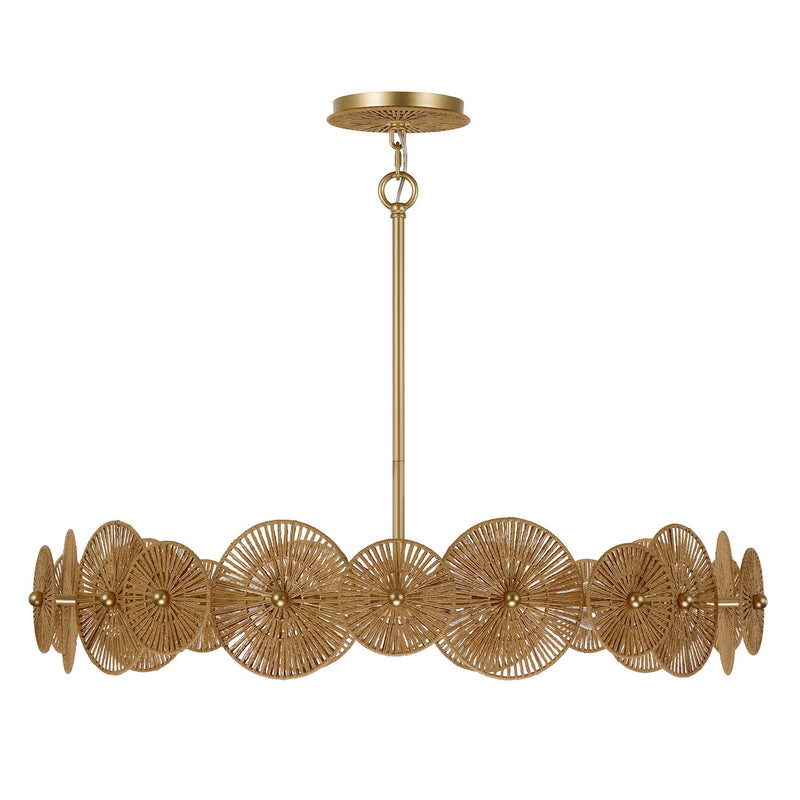 Savoy House 7-6381-5-60 Five Light Pendant, Distressed Gold