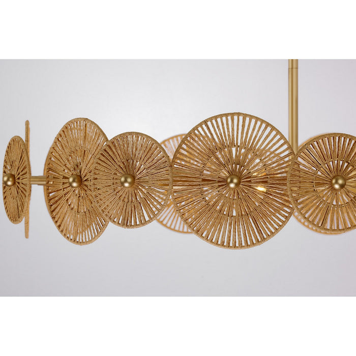 Savoy House 7-6381-5-60 Five Light Pendant, Distressed Gold