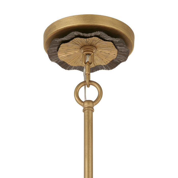 Savoy House 7-6384-5-61 Five Light Pendant, Distressed Gold and Bronze