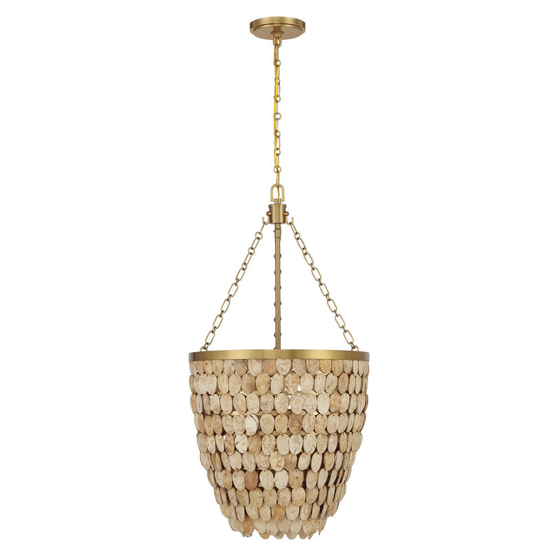 Savoy House 7-7560-4-322 Four Light Pendant, Warm Brass