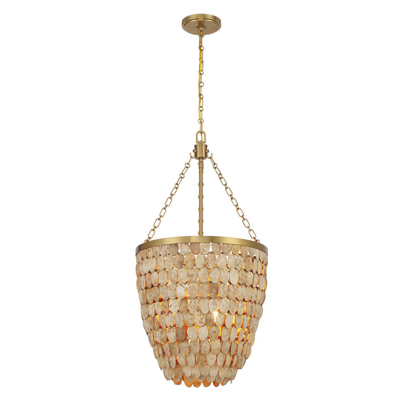 Savoy House 7-7560-4-322 Four Light Pendant, Warm Brass