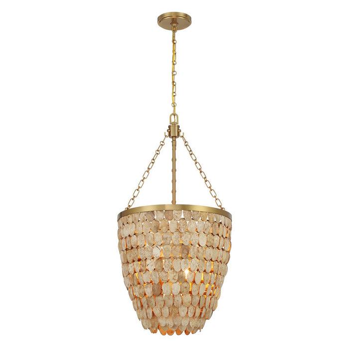 Savoy House 7-7560-4-322 Four Light Pendant, Warm Brass