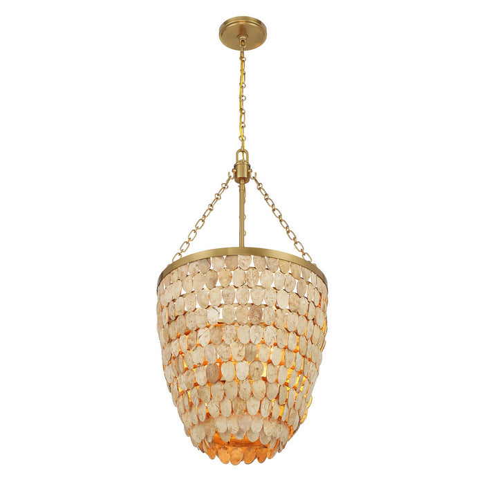 Savoy House 7-7560-4-322 Four Light Pendant, Warm Brass