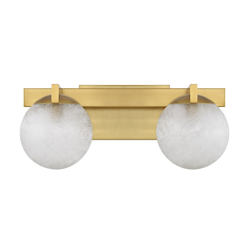 Savoy House 8-1017-2-322 Two Light Bathroom Vanity, Warm Brass